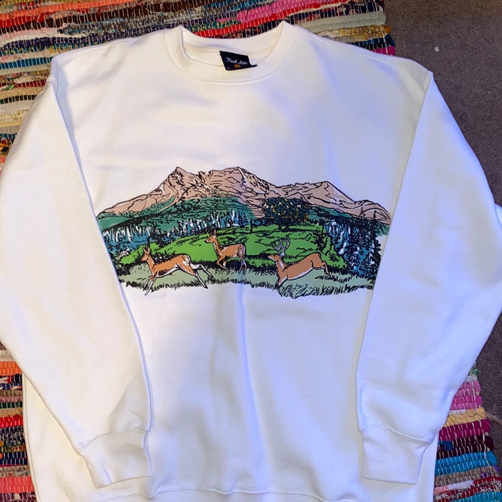 fresh love deer crewneck sweatshirt
